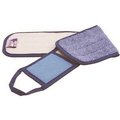 Renown 18 in. Blue Microfiber Flat Mop Pad with Scrubber Flap, 3PK MPFB318